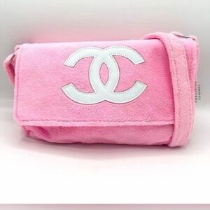 CHANEL Pink Fleece Crossbody Bag